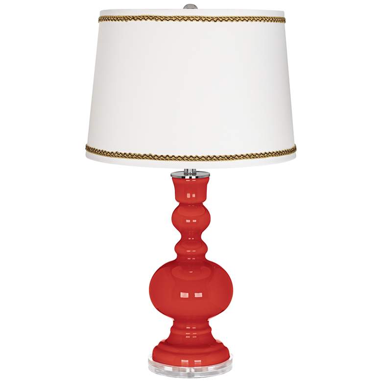 Image 1 Cherry Tomato Apothecary Table Lamp with Twist Scroll Trim