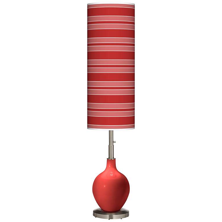 Image 1 Cherry Tomato Bold Stripe Ovo Floor Lamp