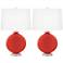 Cherry Tomato Carrie Table Lamp Set of 2
