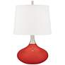 Cherry Tomato Felix Modern Red Table Lamp with Table Top Dimmer