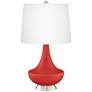 Cherry Tomato Gillan Glass Table Lamp with Dimmer