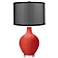 Cherry Tomato Ovo Table Lamp with Organza Black Shade