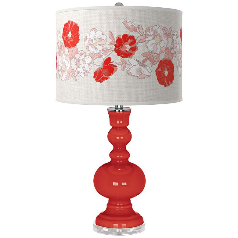 Image 1 Cherry Tomato Rose Bouquet Apothecary Table Lamp