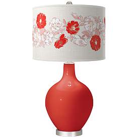 Image1 of Cherry Tomato Rose Bouquet Ovo Table Lamp