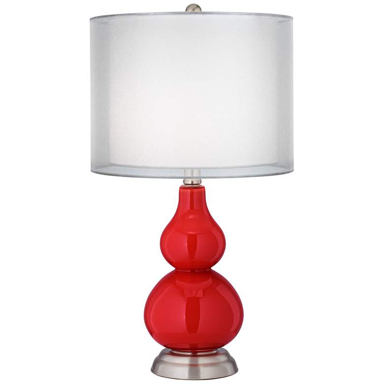 Image 1 Cherry Tomato Sheer Double Shade Small Gourd Accent Lamp