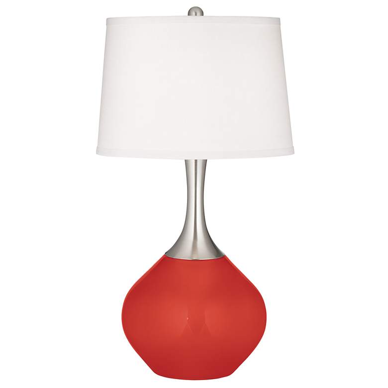 Image 2 Cherry Tomato Spencer Table Lamp with Dimmer