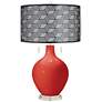 Cherry Tomato Toby Table Lamp With Black Metal Shade