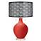 Cherry Tomato Toby Table Lamp With Black Metal Shade