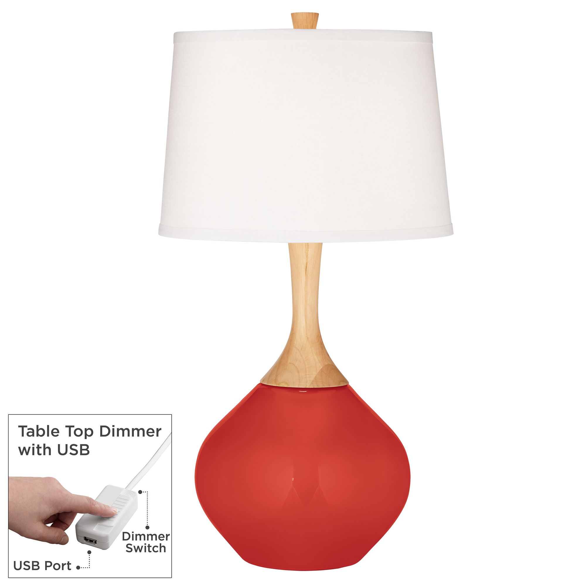 Image Cherry Tomato Wexler Table Lamp with Dimmer