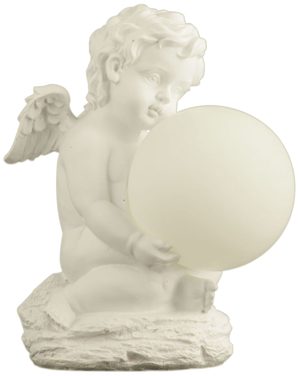 Cherub Angel Statue Globe Solar Garden Landscape Light