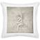 Cherub with Violin White Canvas 18" Square Decorative Pillow