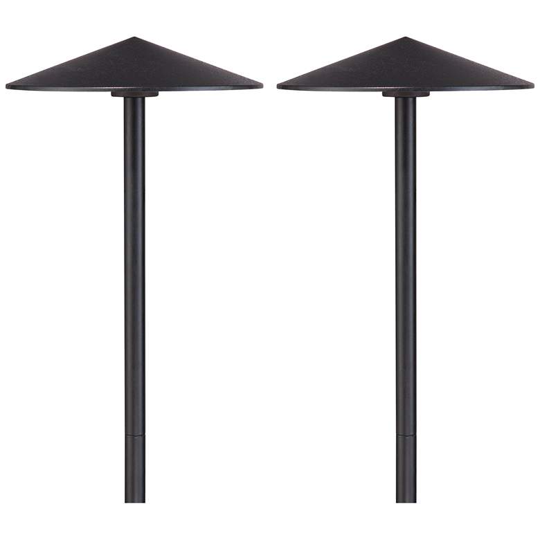 Image 1 Chesapeake 21 1/2 inchH Black LED Landscape Path Lights Set of 2