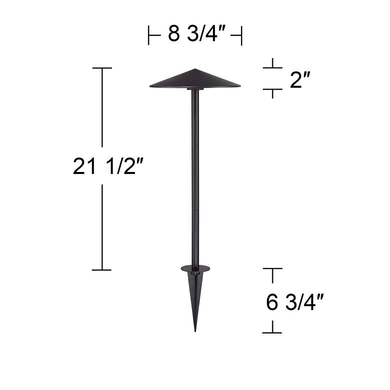 Image 6 Chesapeake 21 1/2 inchH Black LED Landscape Path Lights Set of 2 more views