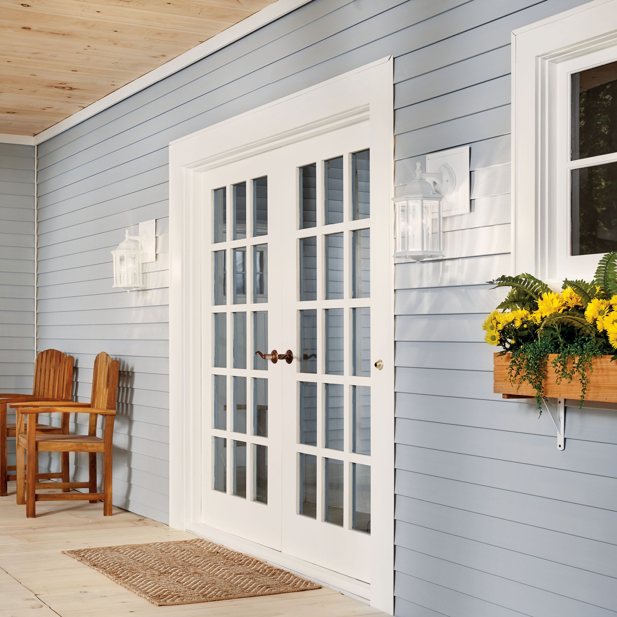 Image 5 Chesapeake 3-Light 14.75-in White Outdoor Wall Light more views