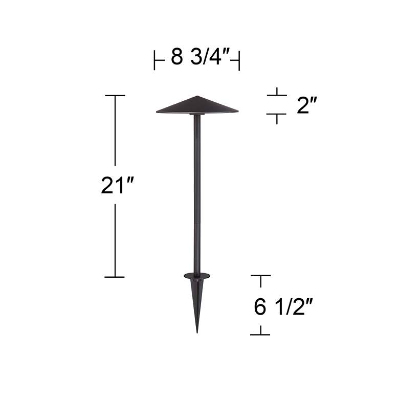 Image 6 Chesapeake Bronze Cone 3-Watt LED Landscape Path Light more views