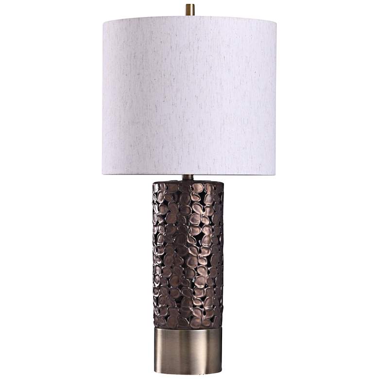 Image 2 Chesham Brass and Bronze Column Table Lamp