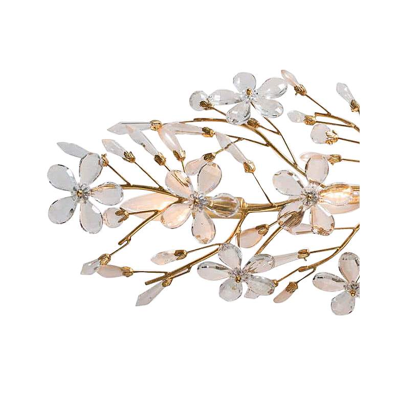 Image 2 Cheshire 9" High Gold Leaf Crystal 4-Light Bath Light more views