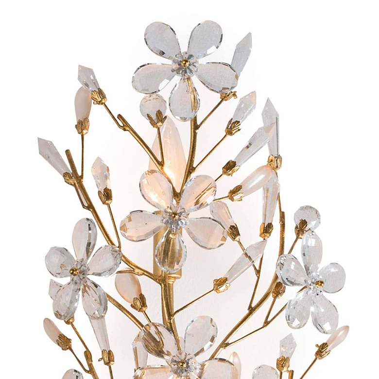 Image 3 Cheshire 9" High Gold Leaf Crystal 4-Light Bath Light more views
