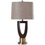 Cheshire Brass and Dark Brown Steel Table Lamp