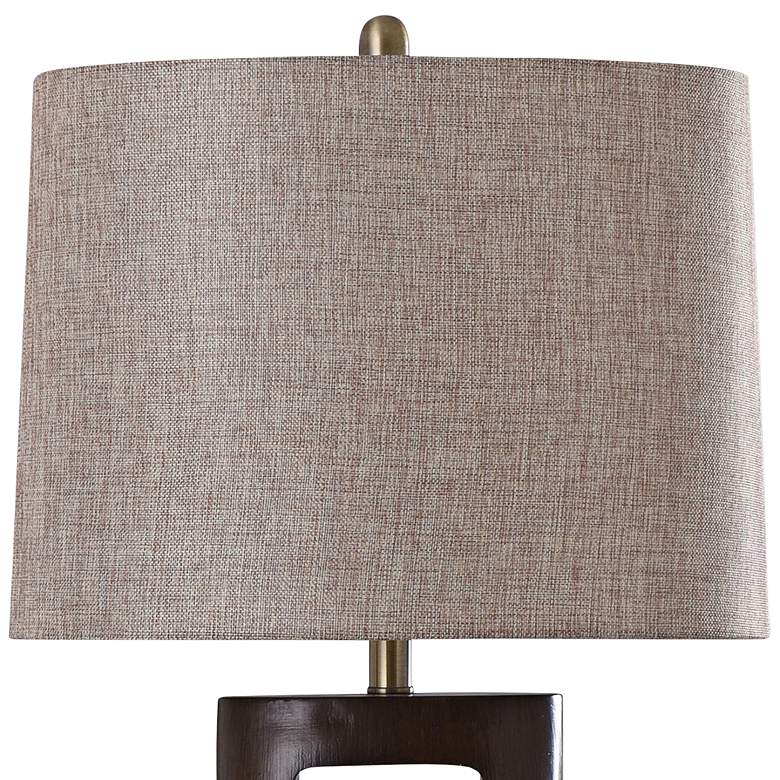Image 2 Cheshire Brass and Dark Brown Steel Table Lamp more views