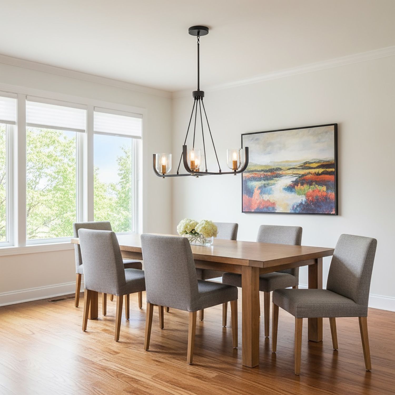 Image 2 Cheshire Collection 5-Light Chandelier, Black & Brass more views