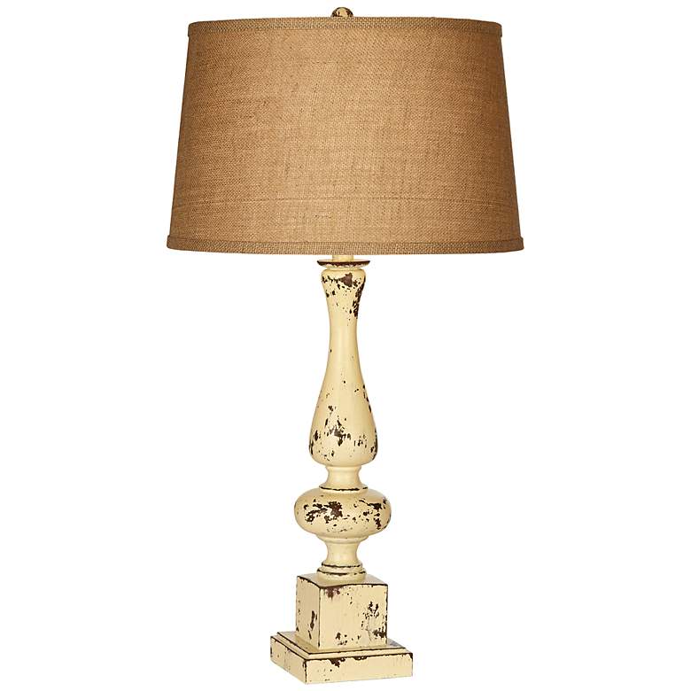 Image 1 Cheshire Country Rubbed White Table Lamp