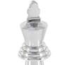 Chess 9" High Polished Silver Metal Sculptures Set of 3