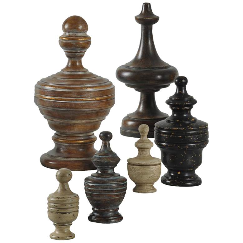 Image 1 Chess Anyone Earth Tones 6-Piece Decorative Figurine Set