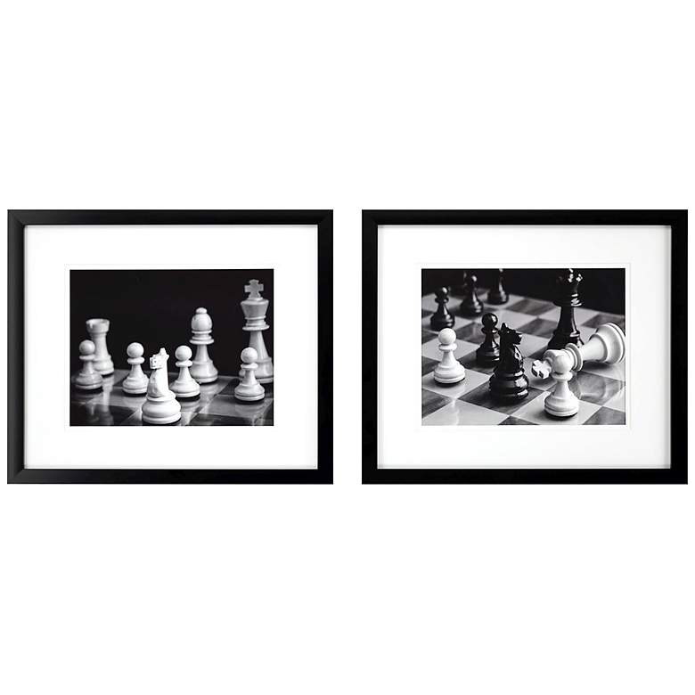 Image 3 Chess Boards 31" Wide 2-Piece Giclee Framed Wall Art Set