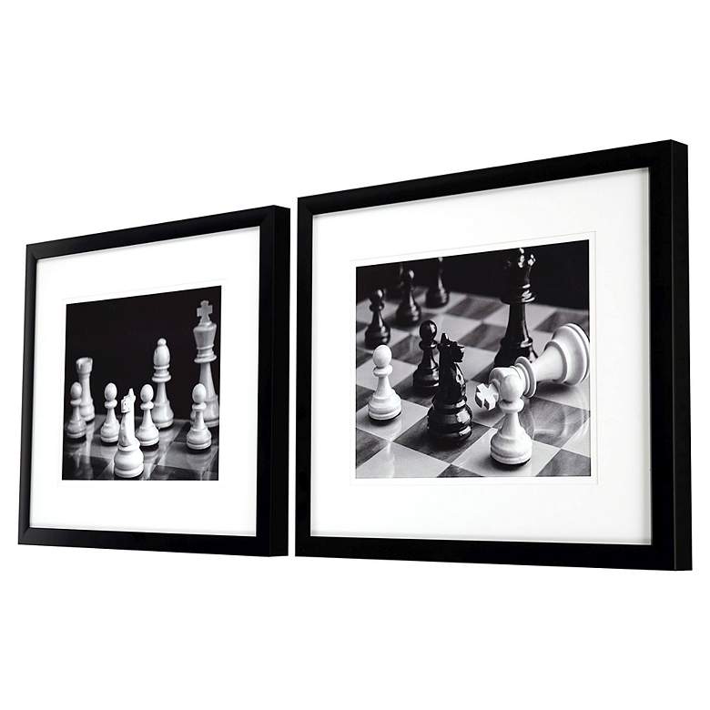 Image 5 Chess Boards 31" Wide 2-Piece Giclee Framed Wall Art Set more views