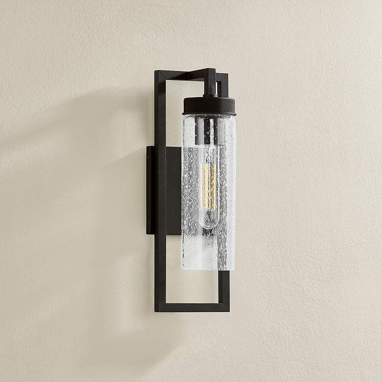 Image 4 Chester 13" High Textured Black Wall Sconce more views