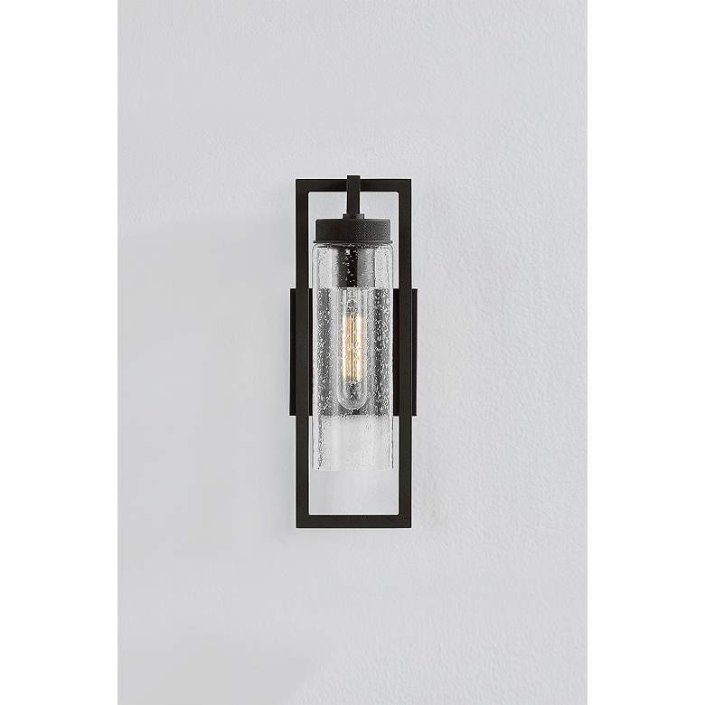 Image 6 Chester 13" High Textured Black Wall Sconce more views