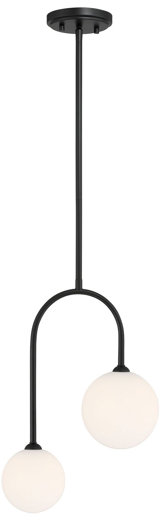 Thumbnail2 of Chester 2-Light Pendant in Matte Black