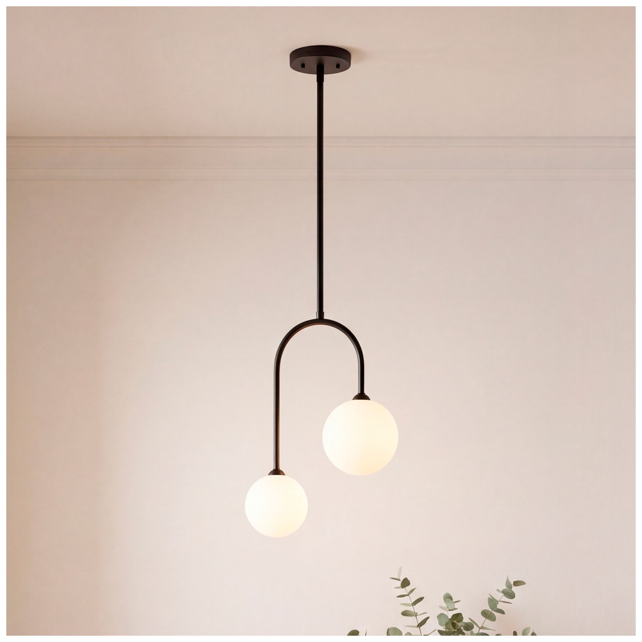 Thumbnail1 of Chester 2-Light Pendant in Matte Black