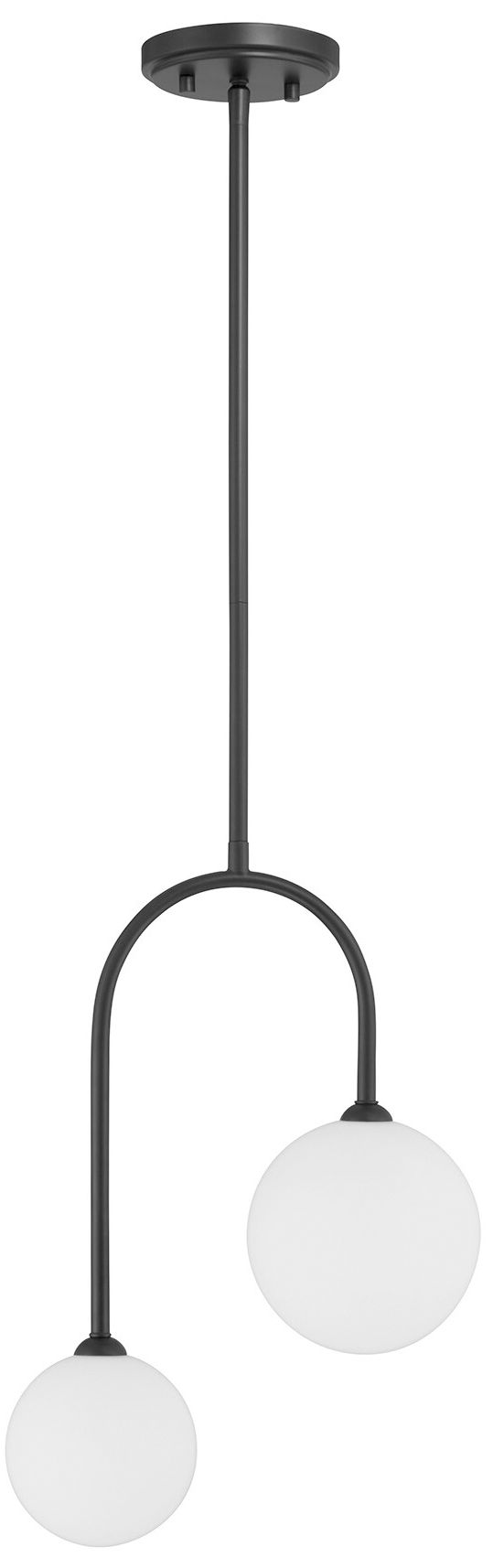 Thumbnail4 of Chester 2-Light Pendant in Matte Black more views