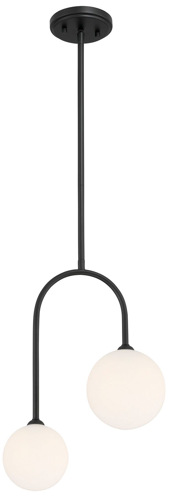 Chester 2-Light Pendant in Matte Black