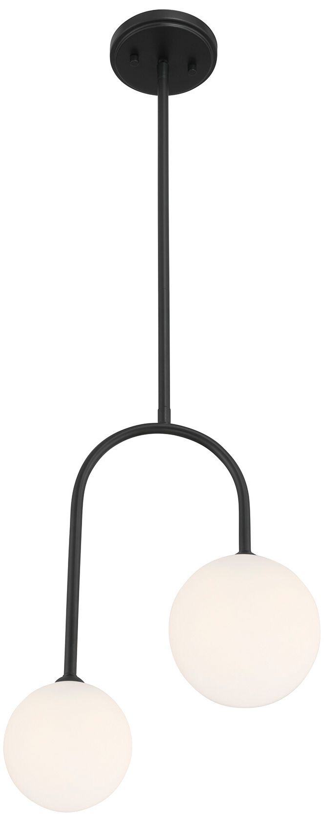 Chester 2-Light Pendant in Matte Black