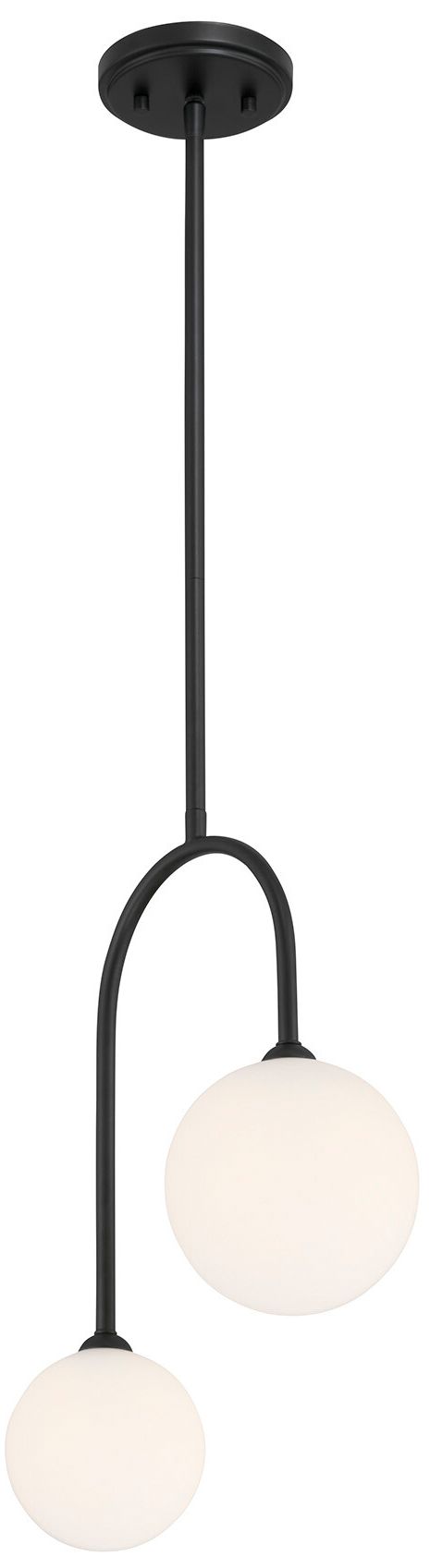 Chester 2-Light Pendant in Matte Black
