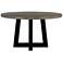 Chester 55 in. Modern Round Dining Table in Acacia Wood and Concrete