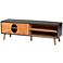 Chester 55" Wide Natural Brown Wood 4-Shelf TV Stand