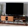 Chester 55" Wide Natural Brown Wood 4-Shelf TV Stand
