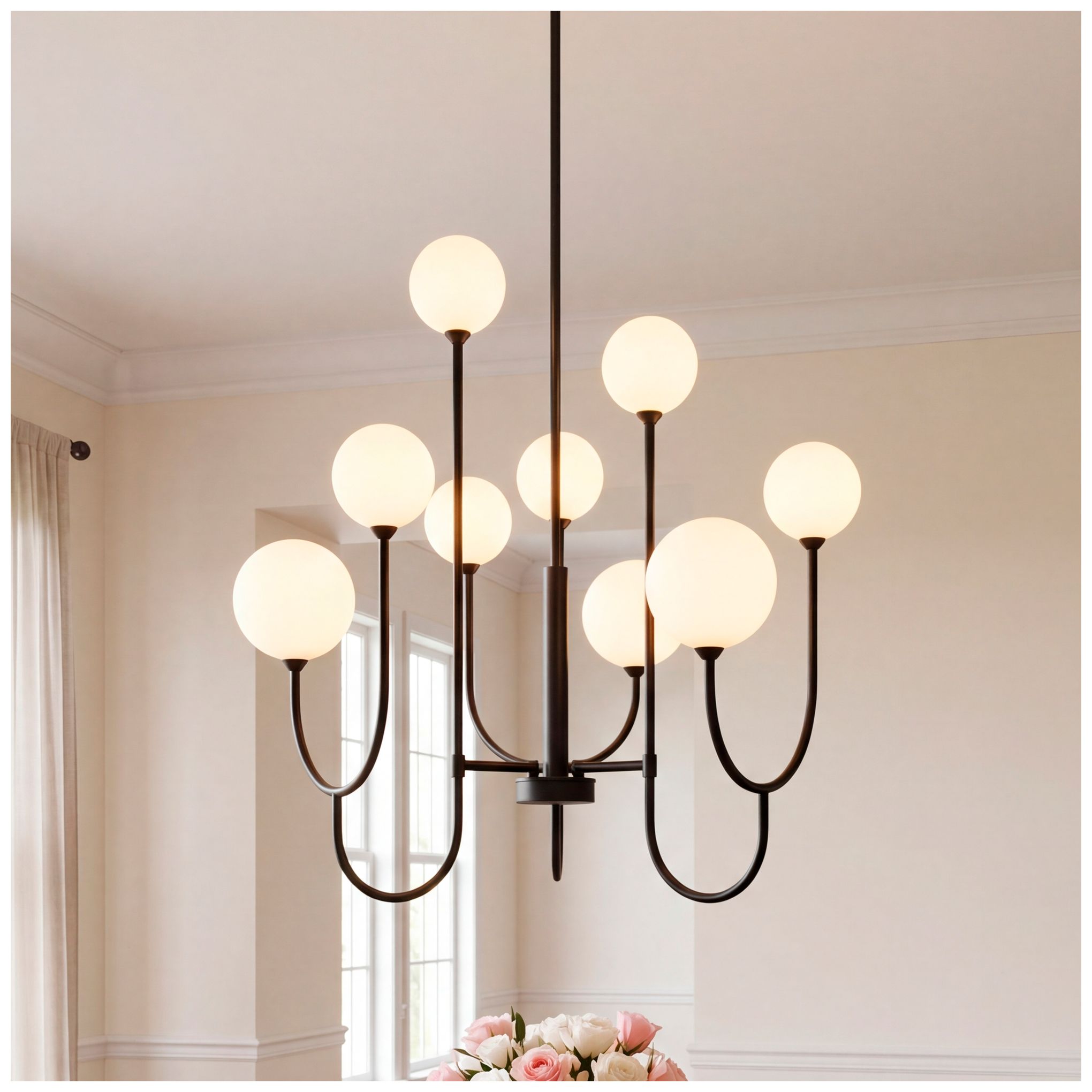 Image 2 Chester 9-Light Chandelier in Matte Black more views