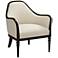 Chester Black and Ivory Upholstered Accent Chair