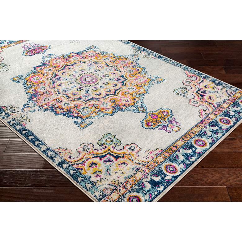 Image 3 Chester CHE-2317 5'3"x7'3" Burnt Orange and Aqua Rug more views