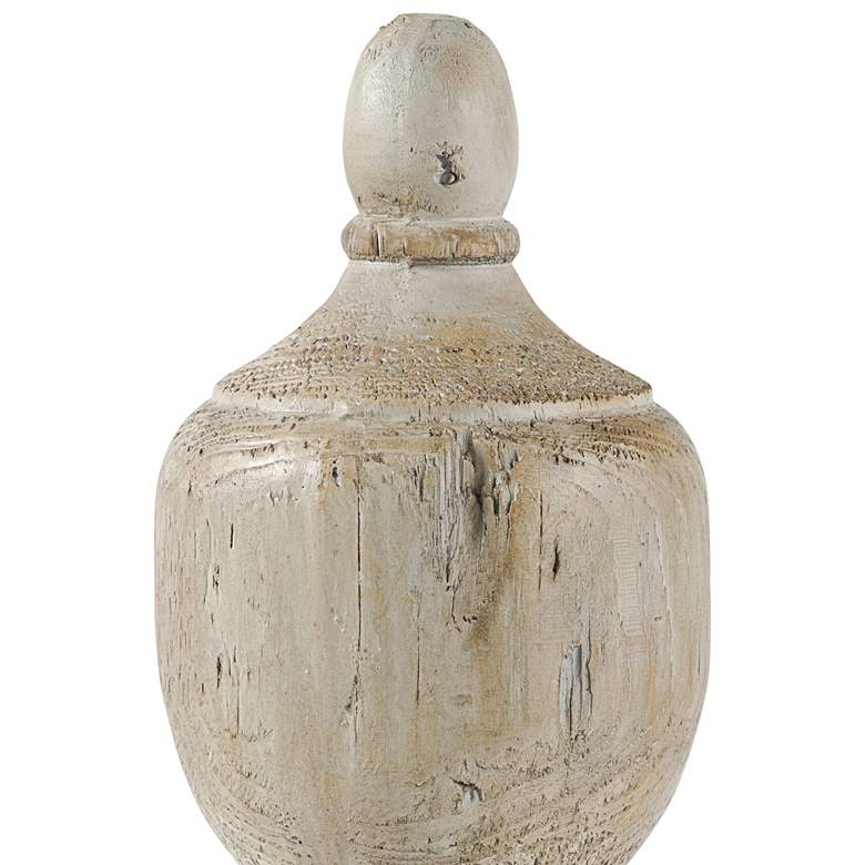 Image 2 Chester Finial Whitewash 17 1/2" High Decorative Sculpture more views