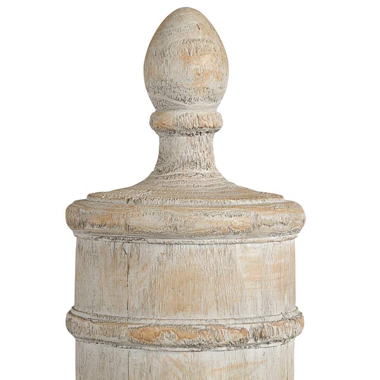 Image 2 Chester Finial Whitewash 22 inch High Decorative Sculpture more views