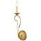 Chesterfield 1-Light Antique Gold Leaf Vintage Candle Wall Sconce