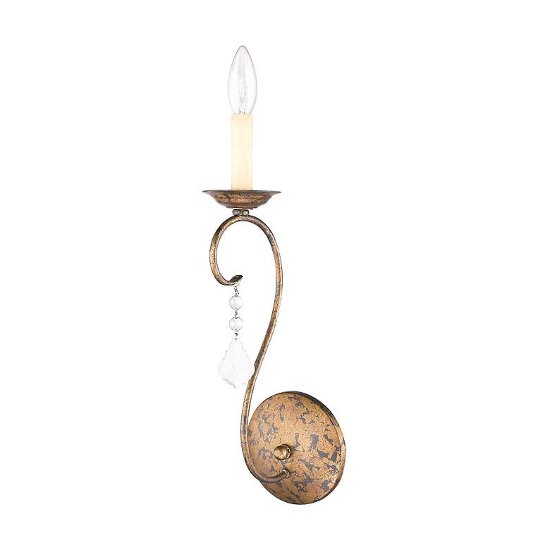 Image 3 Chesterfield 1 Light Hand Applied Venetian Golden Bronze Wall Sconce more views