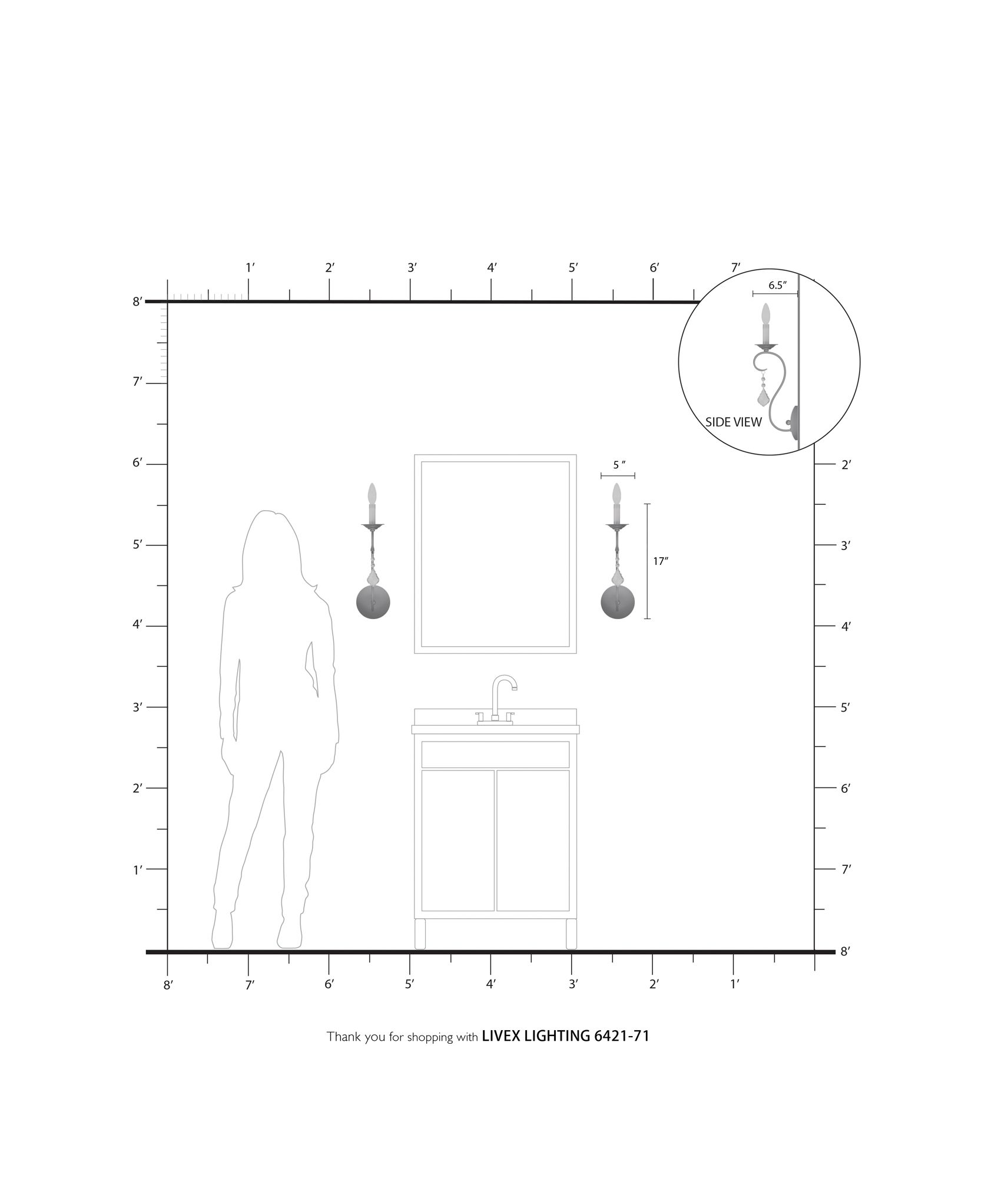 Chesterfield 1 Light Hand Applied Venetian Golden Bronze Wall Sconce