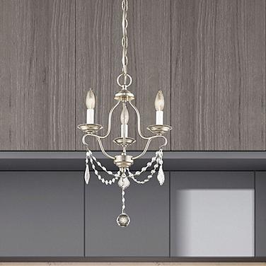 Chesterfield 12" Wide Brushed Nickel 3-Light Mini Chandelier
